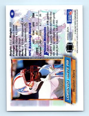 1994 Finest #48 Lorenzo White Houston Oilers