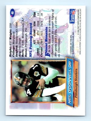 1994 Finest #49 Neil O'Donnell Pittsburgh Steelers