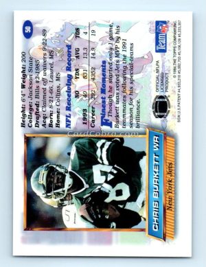 1994 Finest #50 Chris Burkett New York Jets