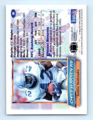 1994 Finest #59 Chris Warren Seattle Seahawks