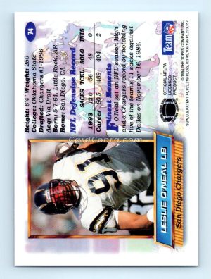 1994 Finest #74 Leslie O'Neal San Diego Chargers