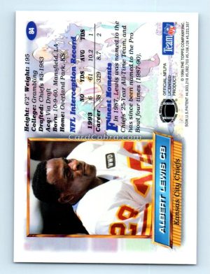 1994 Finest #84 Albert Lewis Kansas City Chiefs