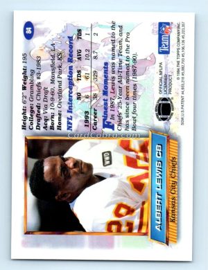 1994 Finest #84 Albert Lewis Kansas City Chiefs