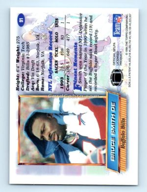 1994 Finest #91 Bruce Smith Buffalo Bills