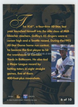 1994 Flair Outfield Power #6 Ken Griffey Jr. Seattle Mariners