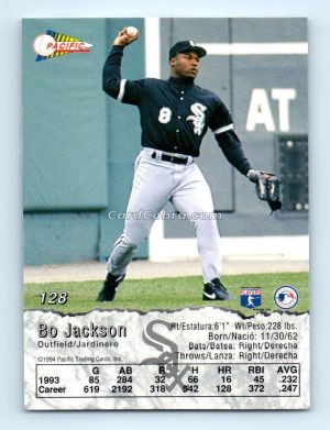 1994 Pacific Crown Collection #128 Bo Jackson Chicago White Sox