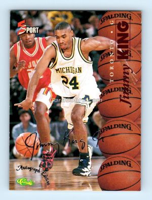 1995 Classic 5 Sport Signings Auto Edition Silver #S 29 Jimmy King Michigan State