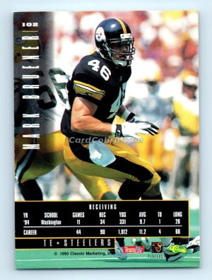 1995 Classic Images Limited #102 Mark Bruener Pittsburgh Steelers Rookie Card