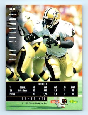 1995 Classic Images Limited #118 Ray Zellars New Orleans Saints