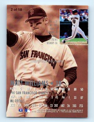 1995 Fleer Ultra National Packtime #2 Matt Williams San Francisco Giants