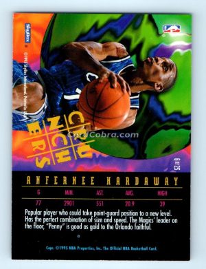 1995 Hoops Number Crunchers #6 Anfernee Hardaway Orlando Magic