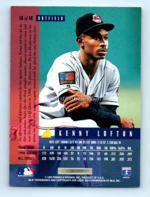 1995 Pinnacle National Packtime #16 Kenny Lofton Cleveland Indians