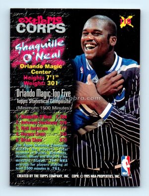 1995 Topps Stadium Club #119 Shaquille O'Neal Orlando Magic