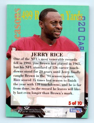 1995 Ultra Achievements #5 Jerry Rice San Francisco 49ers