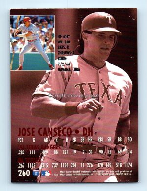 1995 Ultra Gold Medallion #260 Jose Canseco Boston Red Sox