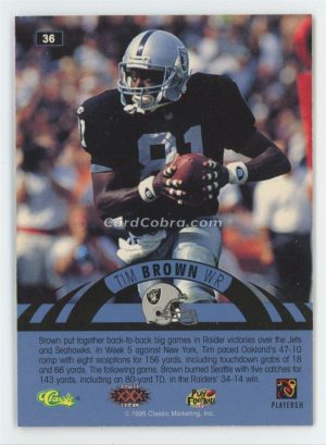 1996 Classic NFL Experience Artists Proof #36 Tim Brown /499 Oakland Raiders