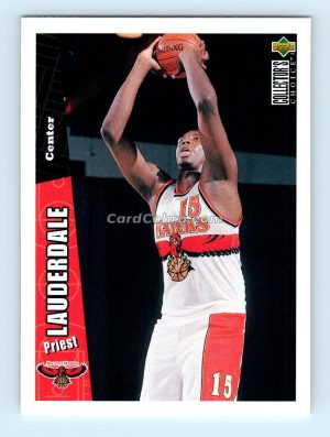 1996 Collectors Choice #204 Priest Lauderdale Atlanta Hawks Rookie Card