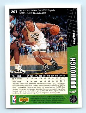 1996 Collectors Choice #207 Junior Burrough Boston Celtics