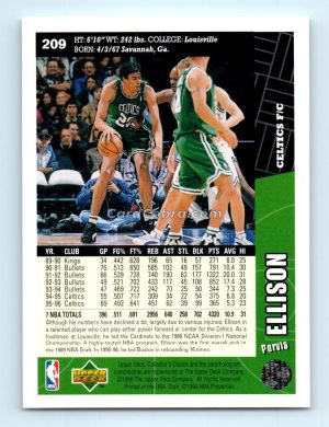 1996 Collectors Choice #209 Pervis Ellison Boston Celtics