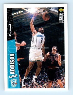 1996 Collectors Choice #212 Rafael Addison Charlotte Hornets