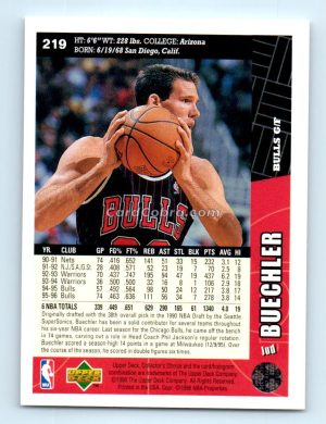 1996 Collectors Choice #219 Jud Buechler Chicago Bulls