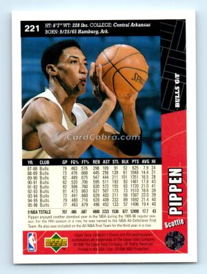 1996 Collectors Choice #221 Scottie Pippen Chicago Bulls