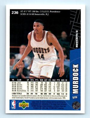 1996 Collectors Choice #236 Eric Murdock Denver Nuggets