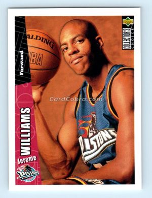 1996 Collectors Choice #242 Jerome Williams Detroit Pistons Rookie Card