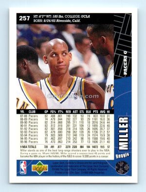 1996 Collectors Choice #257 Reggie Miller Indiana Pacers