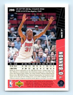 1996 Collectors Choice #286 Ed OBannon New Jersey Nets