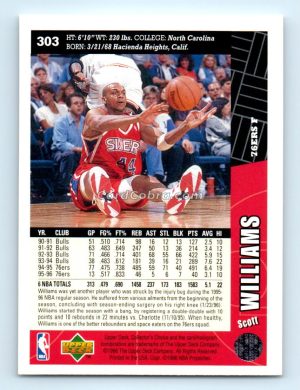 1996 Collectors Choice #303 Scott Williams Philadelphia 76ers