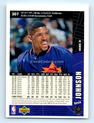 1996 Collectors Choice #307 Kevin Johnson Phoenix Suns