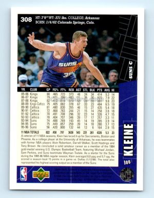 1996 Collectors Choice #308 Joe Kleine Phoenix Suns