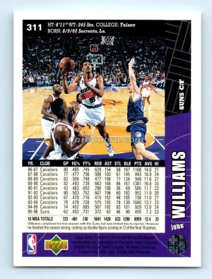 1996 Collectors Choice #311 John Williams Phoenix Suns