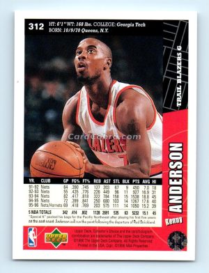 1996 Collectors Choice #312 Kenny Anderson Portland Trail Blazers