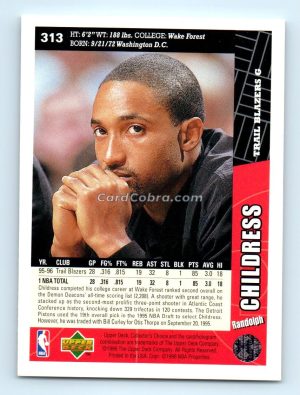 1996 Collectors Choice #313 Randolph Childress Portland Trail Blazers