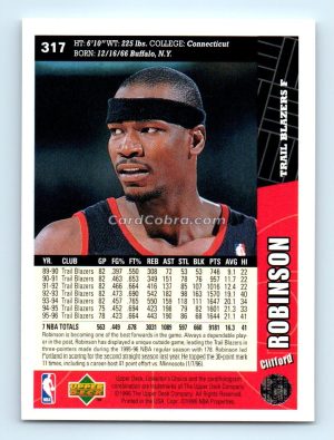 1996 Collectors Choice #317 Clifford Robinson Portland Trail Blazers