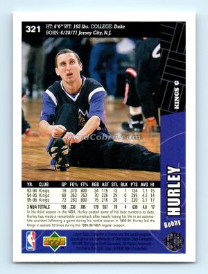 1996 Collectors Choice #321 Bobby Hurley Sacramento Kings