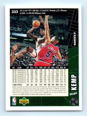 1996 Collectors Choice #333 Shawn Kemp Seattle SuperSonics