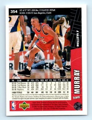 1996 Collectors Choice #354 Tracy Murray Washington Bullets