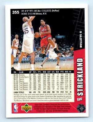 1996 Collectors Choice #355 Rod Strickland Washington Bullets