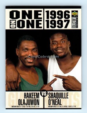 1996 Collectors Choice #357 Hakeem Olajuwon/Shaquille O'Neal Houston Rockets/Los Angeles Lakers