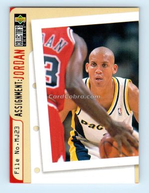 1996 Collectors Choice #365 Reggie Miller/Michael Jordan Indiana Pacers/Chicago Bulls