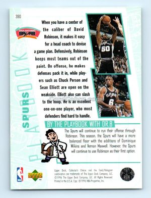 1996 Collectors Choice #390 David Robinson San Antonio Spurs