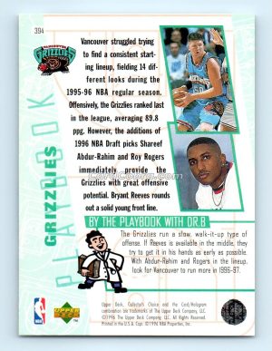 1996 Collectors Choice #394 Greg Anthony Vancouver Grizzlies