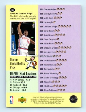 1996 Collectors Choice #397 Checklist