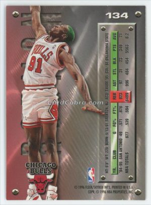 1996 Fleer Metal #134 Dennis Rodman Chicago Bulls