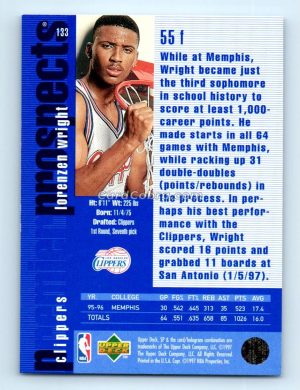 1996 SP Premier Prospects #133 Lorenzo Wright Los Angeles Clippers