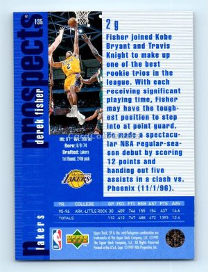 1996 SP Premier Prospects #135 Derek Fisher Los Angeles Lakers