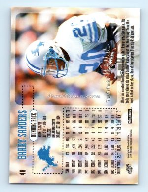 1996 SkyBox Impact #48 Barry Sanders Detroit Lions